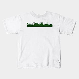 VIENNA skyline in forest green Kids T-Shirt